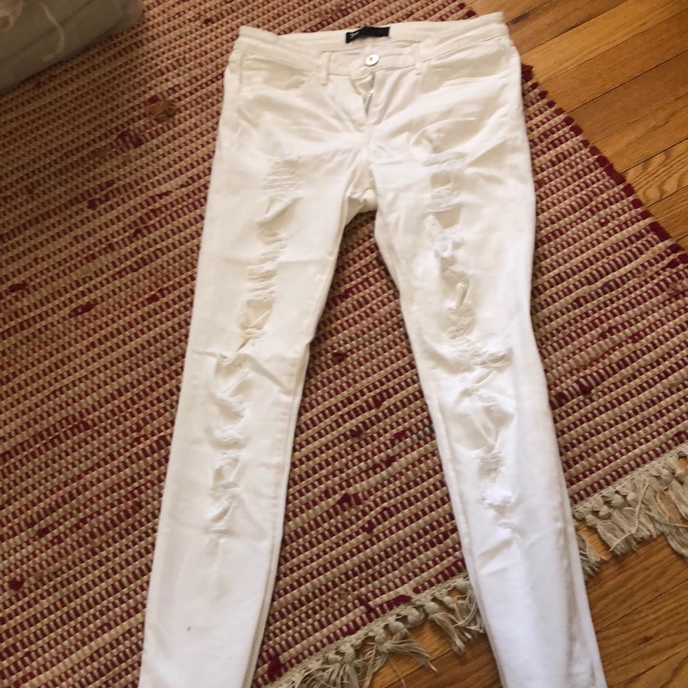 3x1 distressed white skinny jeans - size 26
